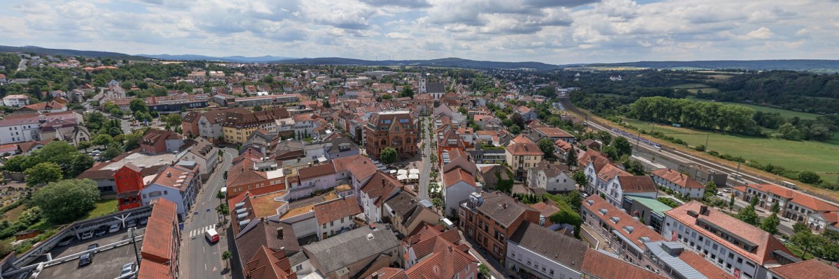 Luftbild Hünfeld Innenstadt