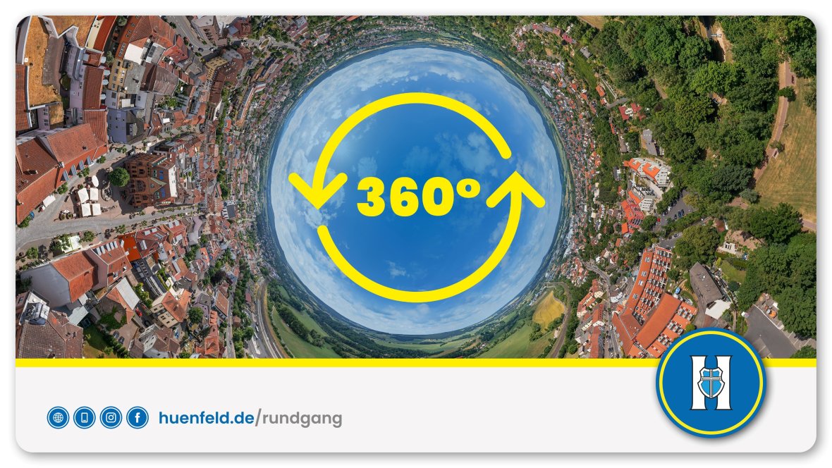 360-Grad-Rundgang Panorama mit Icon
