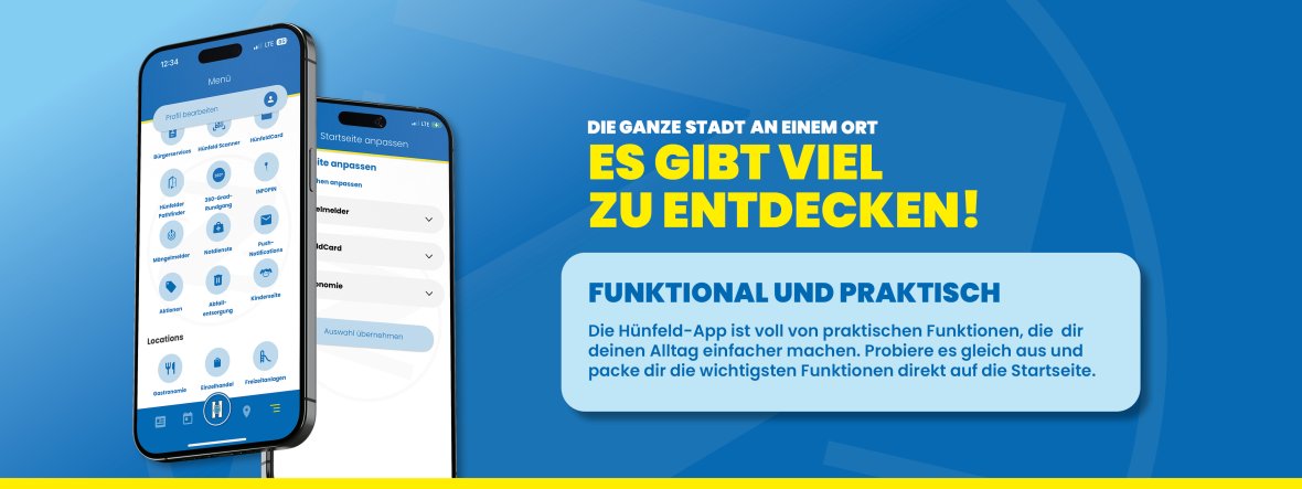 Funktionsumfang der Hünfeld-App