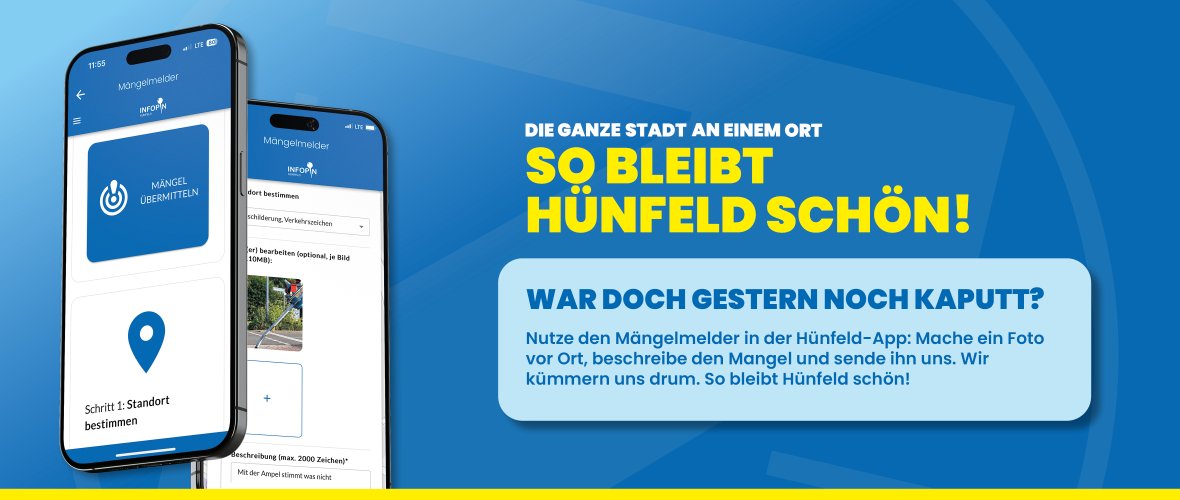 Mängelmelder in der Hünfeld-App