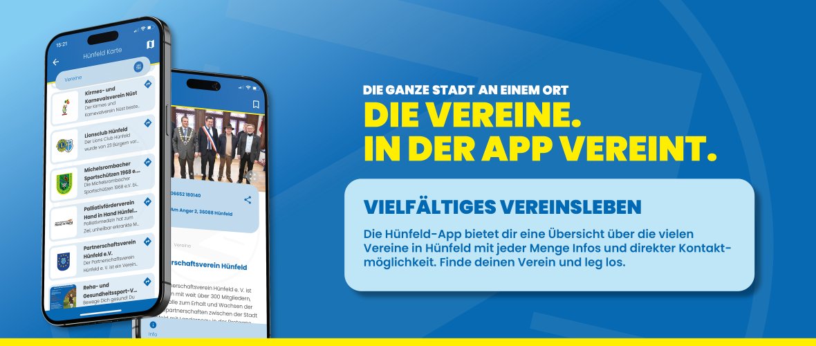 Vereine in der Hünfeld-App