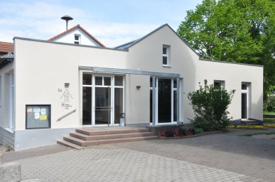 Ansicht Eingangsbereich Vereinshaus Roßbach