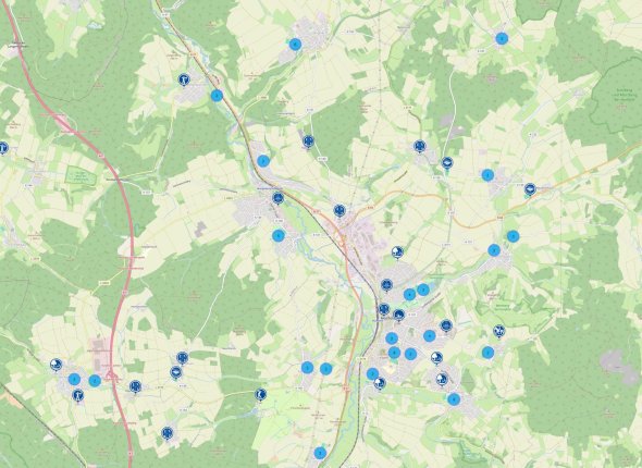Übersicht der Sportstätten in Hünfeld
