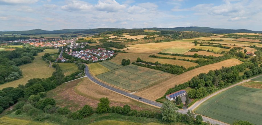 Luftbild Straße Richtung Großenbach