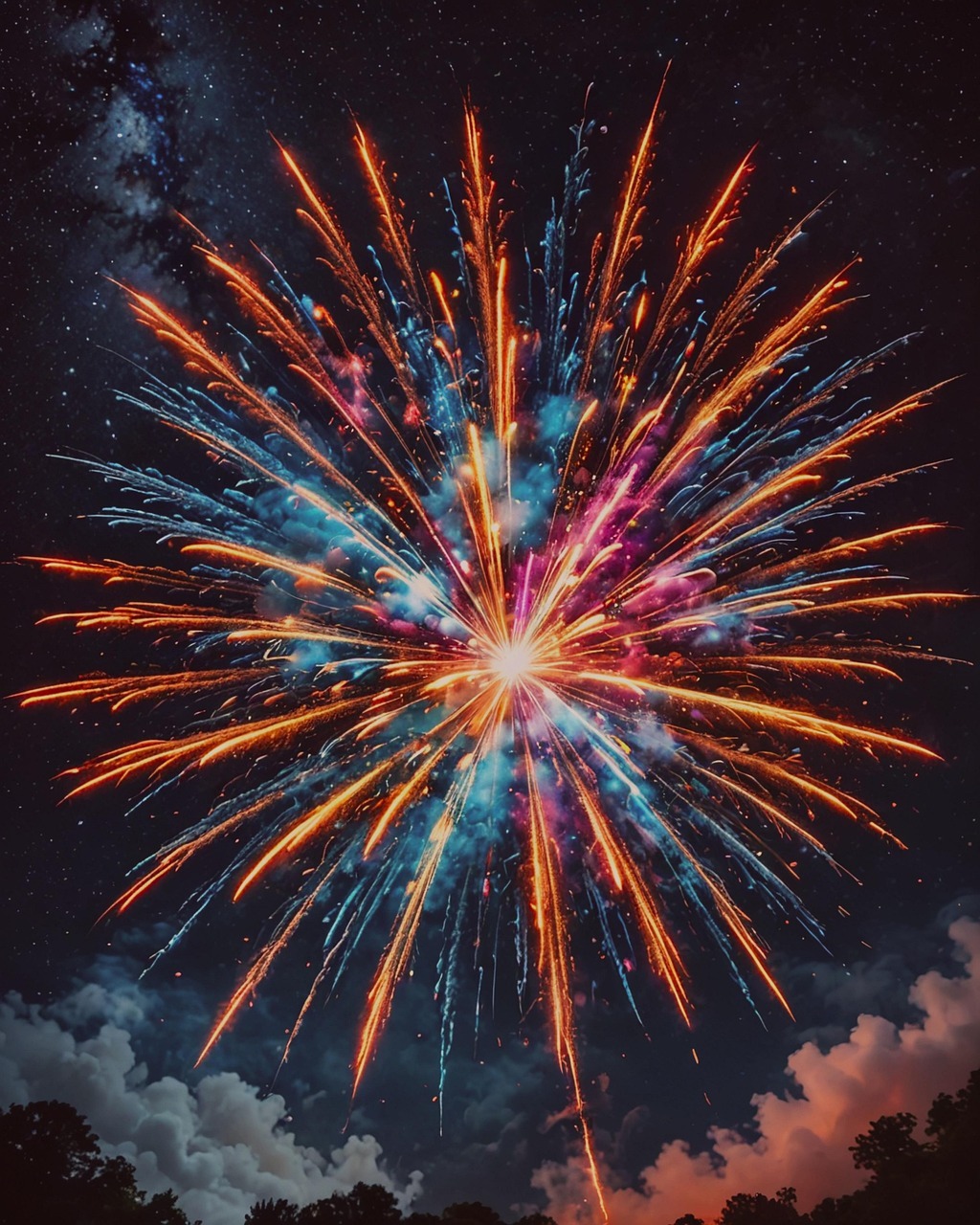 Feuerwerk leuchtender Stern