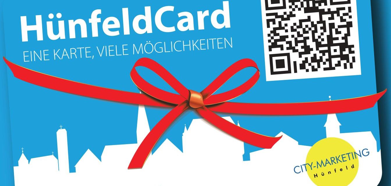 Foto der Hünfeld-Card mit roter Schleife