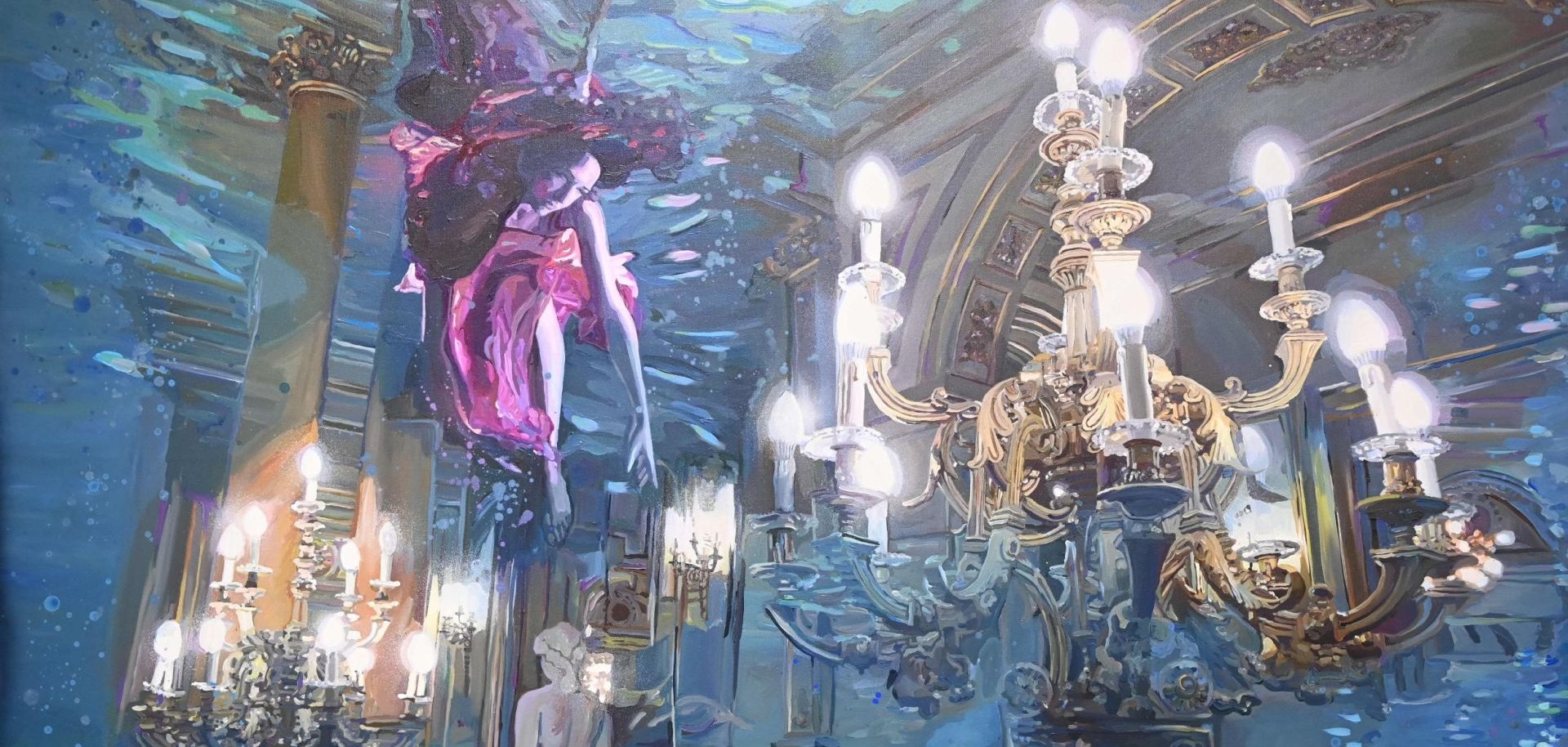 Bild von Marina Sailer in blau und Lila-Farbtönen