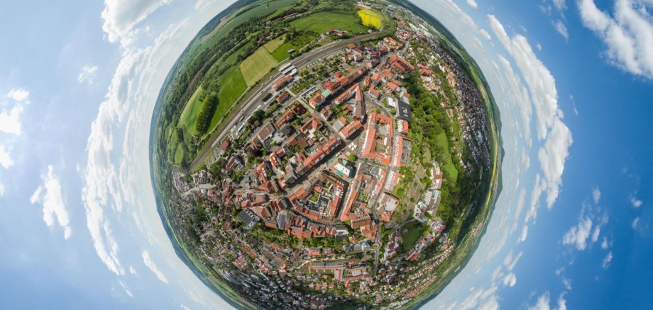 Hünfeld von oben Schmuckbild