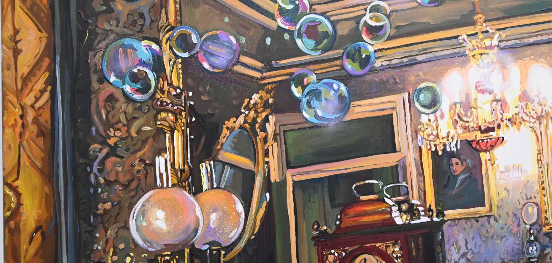 phantasievolles buntes Bild mit Seifenblasen