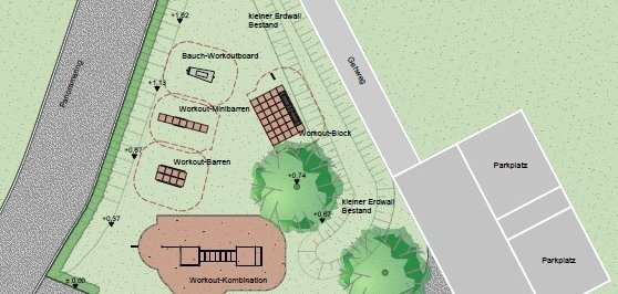 Plan Zeichnung der Anlage
