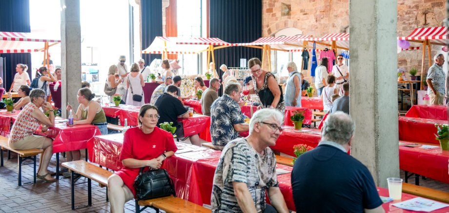 Verkaufsstand in der Markthalle