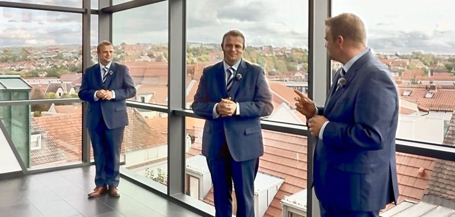 Ankündigung der kommenden Events durch Bürgermeister Benjamin Tschesnok